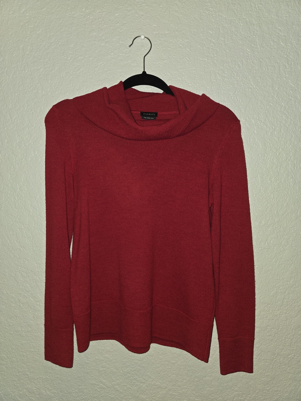 Talbots Crimson Cowl-Neck Sweater